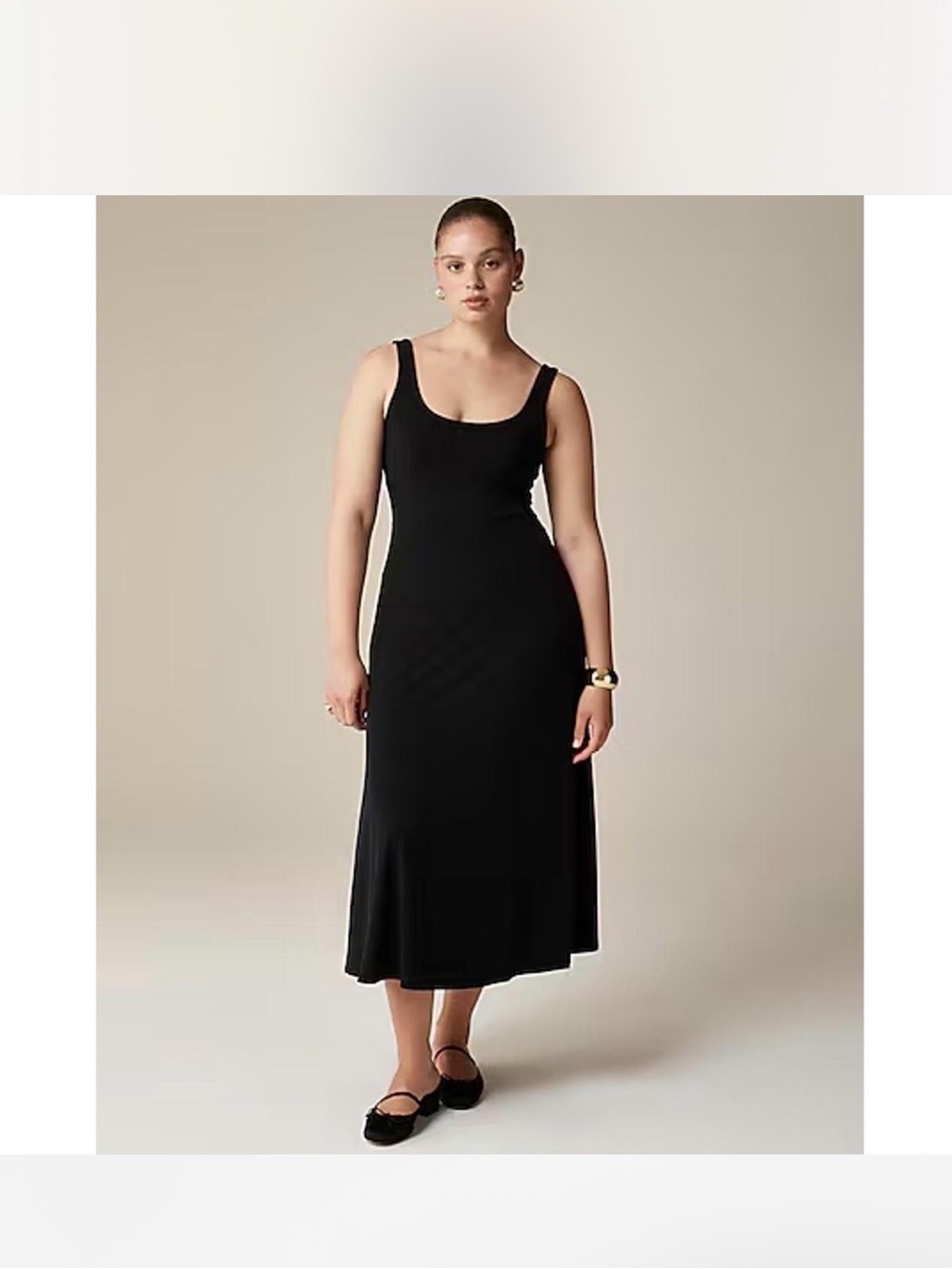 J. Crew Black Scoop-Neck Maxi Dress Jersey